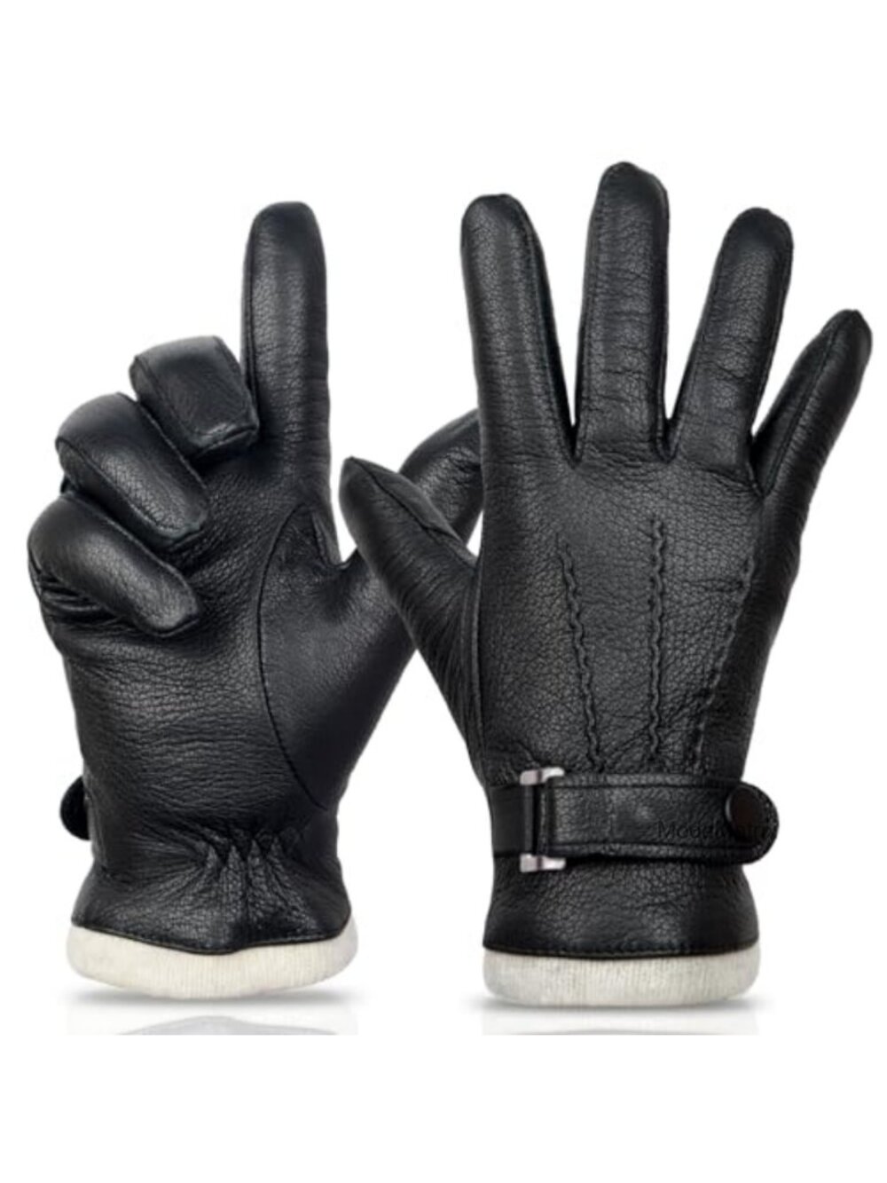 Lambskin Leather Dress Gloves Touchscreen Cashmere Lined Winter Men